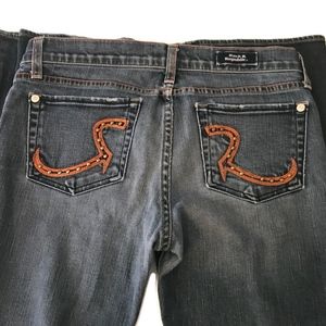 Rock & Republic Flare Bottom Jeans Jeweled Pockets